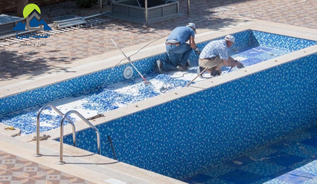 عزل حمامات السباحة برولات عزل لاينر PVC